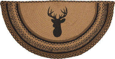 Trophy Mount Jute Braided Rug Half Circle 16.5